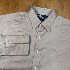 Polo Ralph Lauren Lowell Long Sleeve Dress Shirt Men's 17.5 36 Green French Cuff